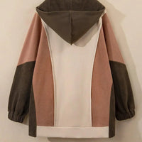 Color Block Long Sleeve Hoodie - NovelleShoppe