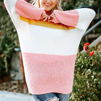 Color Block Round Neck Sweater - NovelleShoppe