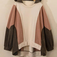 Color Block Long Sleeve Hoodie - NovelleShoppe