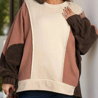 Color Block Long Sleeve Hoodie - NovelleShoppe