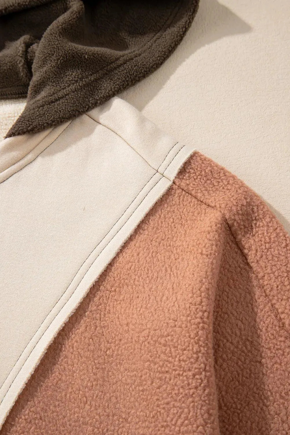 Color Block Long Sleeve Hoodie - NovelleShoppe