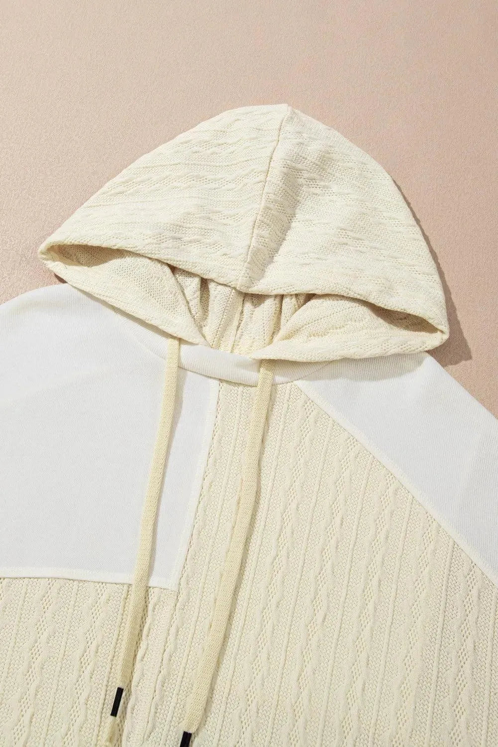 Drawstring Color Block Long Sleeve Hoodie - NovelleShoppe